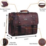 Handmade World Leather Messenger Bags For Men Women Briefcase Laptop Computer Satchel Distressed Bag (11" X 15") - Image 2